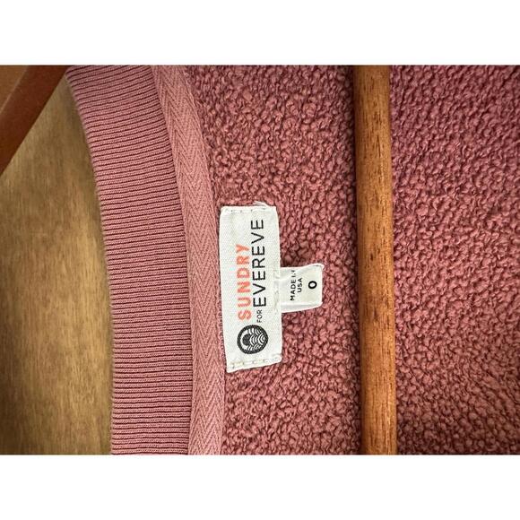 Sundry for Evereve Mauve “Love” Crew Neck Pullover w/ Side Zipper size XS/S (0) - Picture 7 of 11